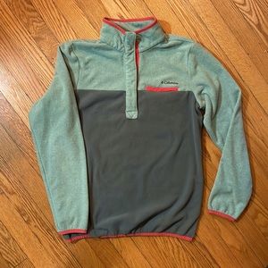 Columbia fleece button sweatshirt SZ Medium pullover